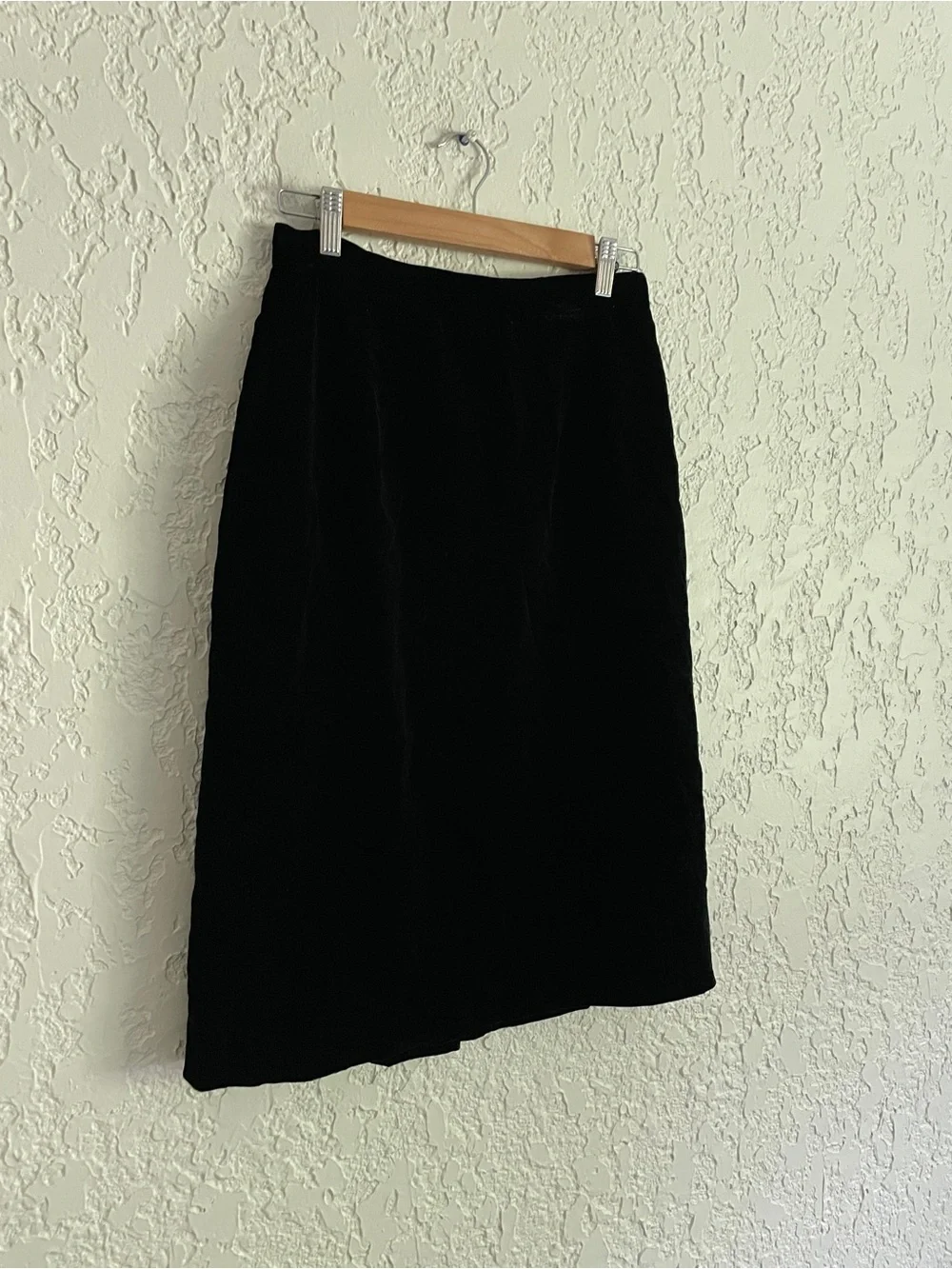 Ralph Lauren RARE Vintage 80s Black Velvet Skirt - 10 - Picture 3 of 6